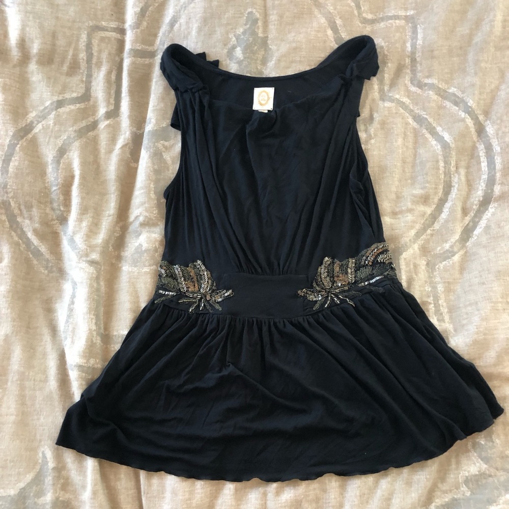 Black peplum top